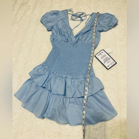 Macy's Light Blue Puff Sleeve Mini Dress💎💎 - Picture 7 of 14